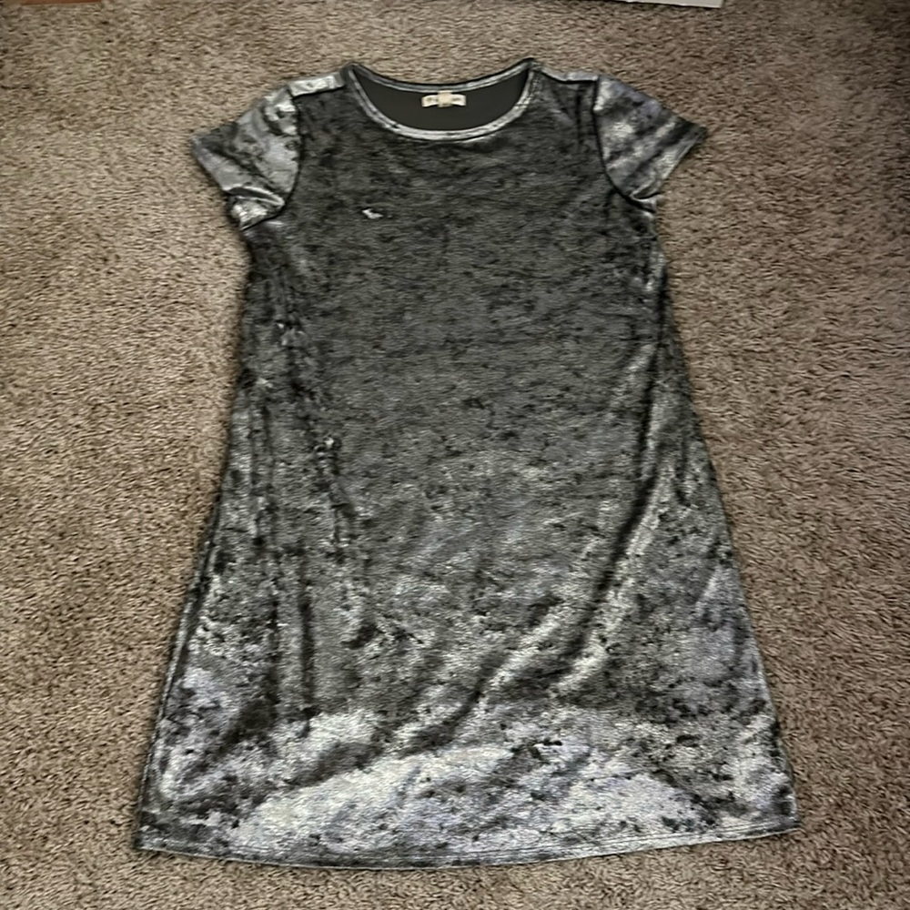 silver formal girls dress